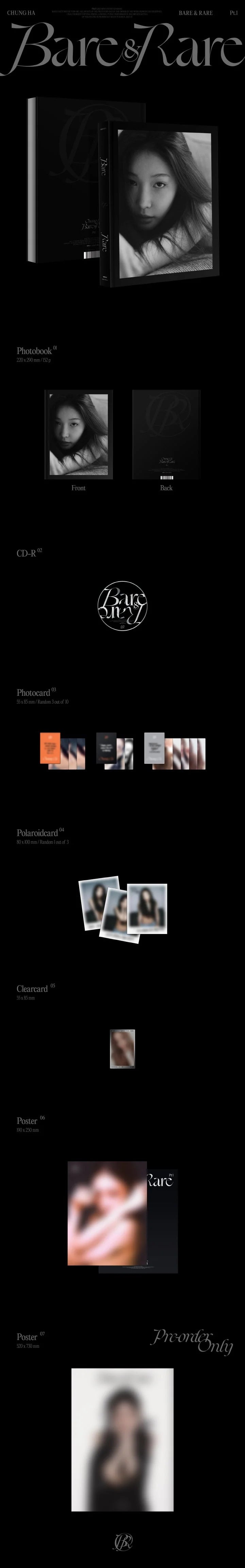 CHUNG HA - Bare&Rare Pt.1