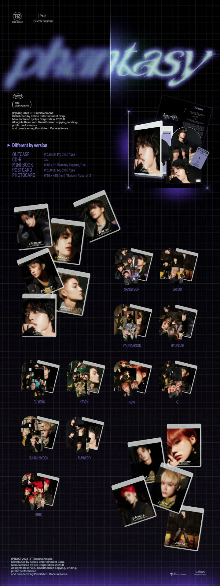 THE BOYZ - PHANTASY : PT.2 SIXTH SENSE (DVD Ver) RANDOM