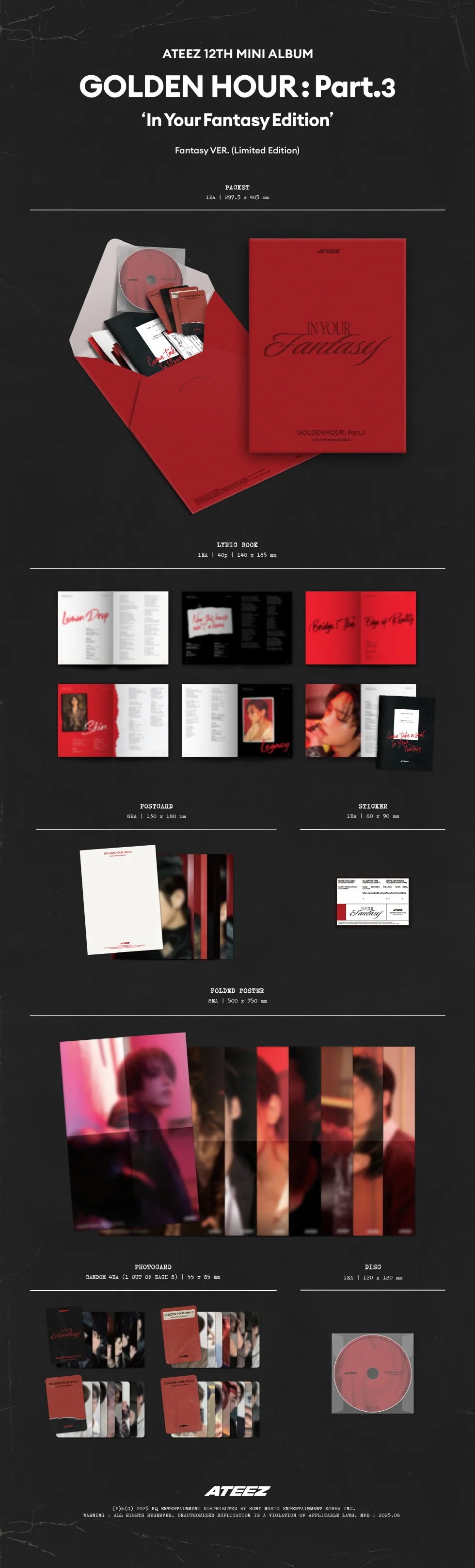 ATEEZ - GOLDEN HOUR : PART.3 IN YOUR FANTASY EDITION (LIMITED Edition FANTASY Version)