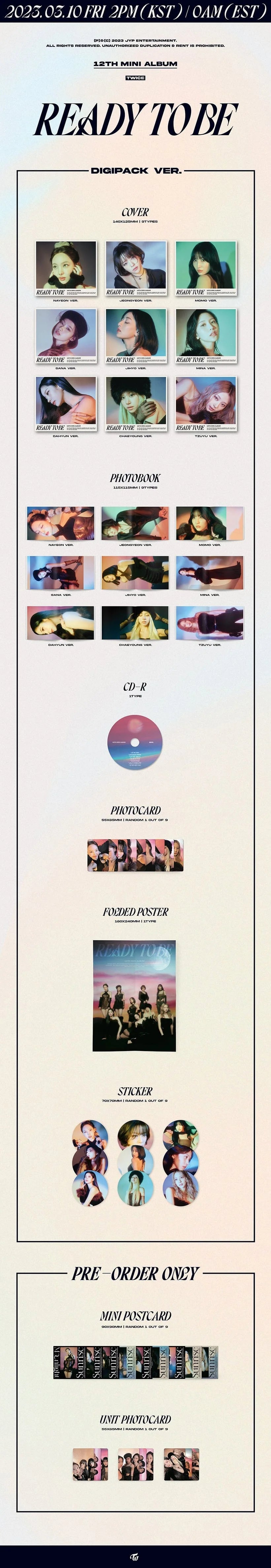 TWICE - READY TO BE (Digipack ver)