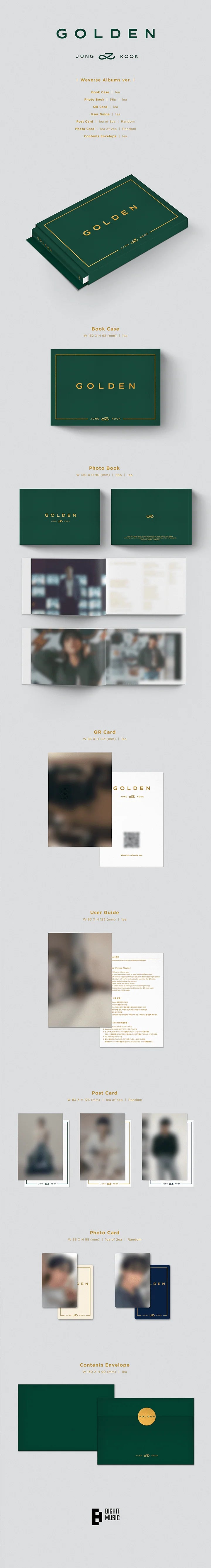 JUNG KOOK - GOLDEN (Albumi WEVERSE)