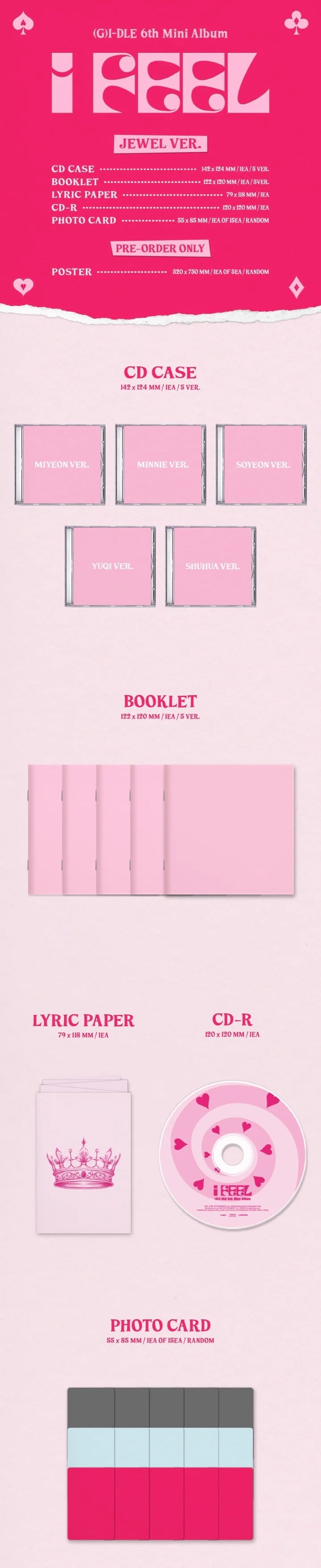 (G)I-DLE - [I FEEL] JEWEL CASE RANDOM Version