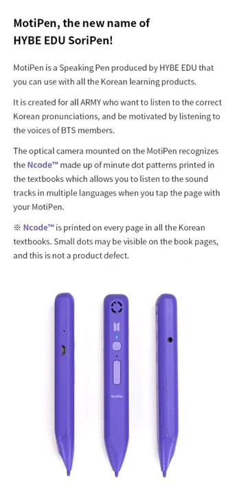 BTS - LEARN KOREAN WITH BTS MOTIPEN ONLY