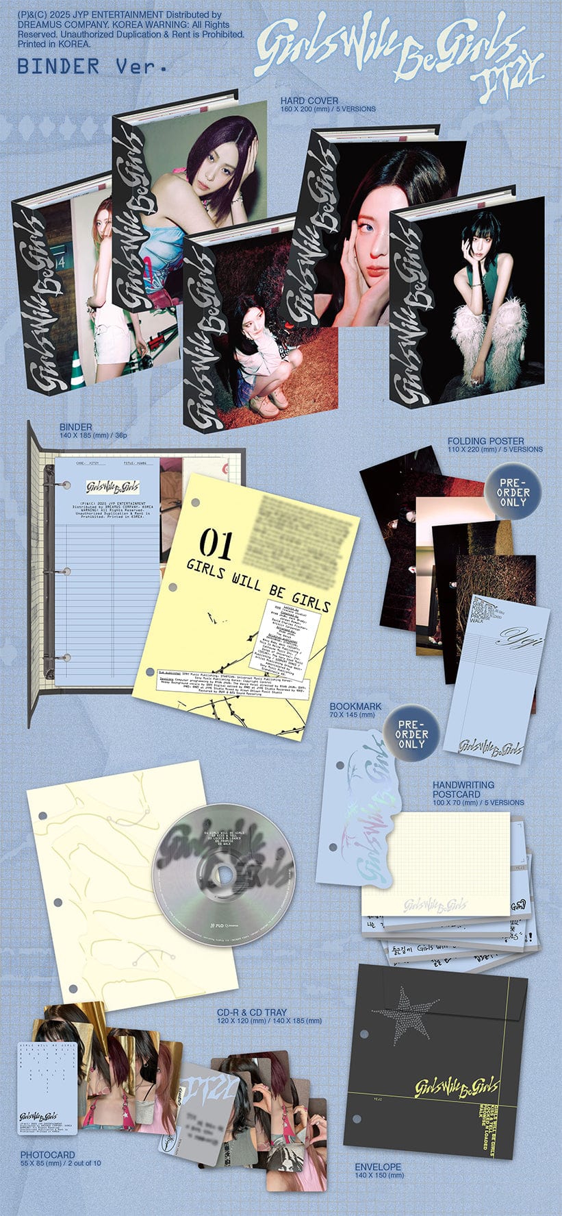 ITZY - Girls Will Be Girls (Binder Ver.) RANDOM