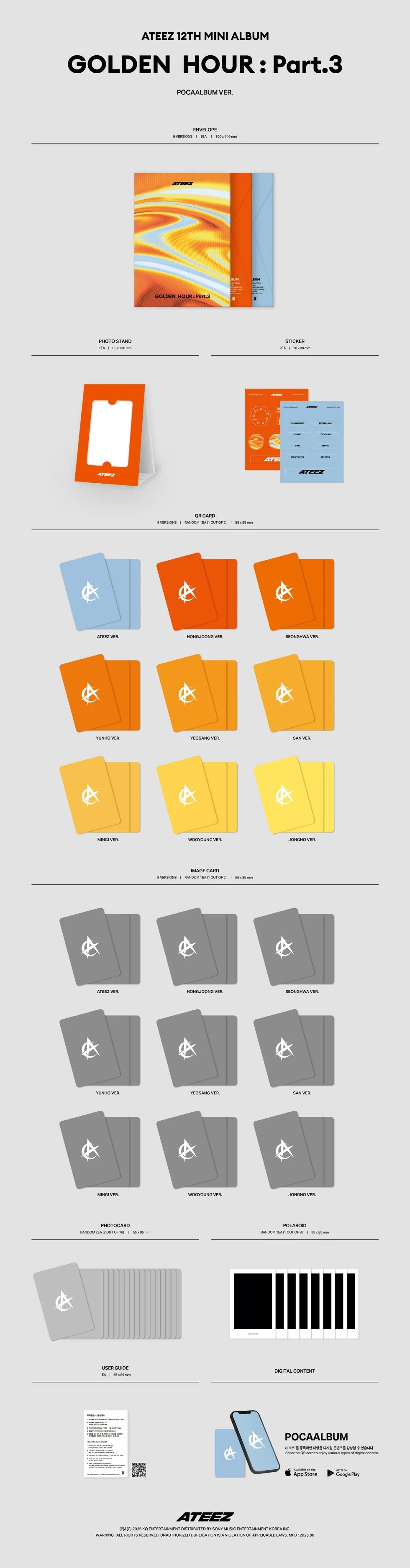 ATEEZ - [GOLDEN HOUR : PART.3] POCAALBUM RANDOM Version