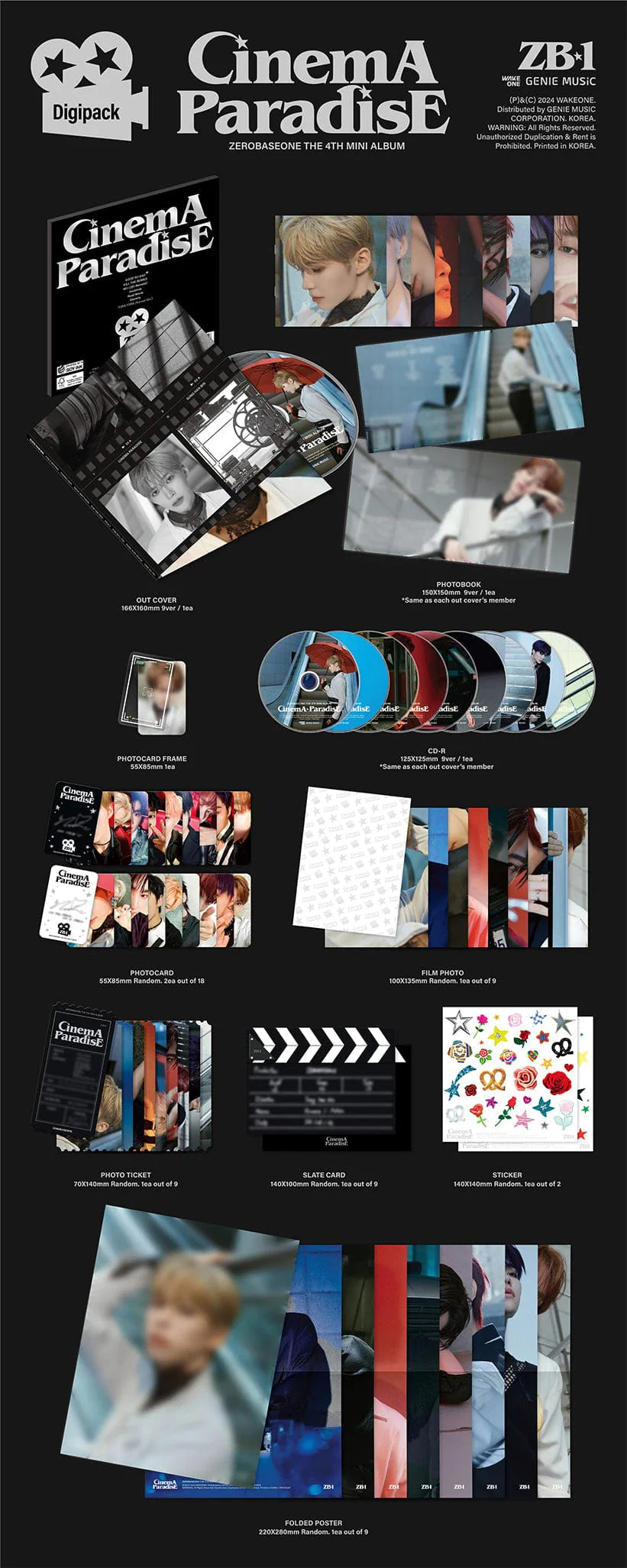 ZB1 (ZEROBASEONE) - CINEMA PARADISE [DIGIPACK ver.] RANDOM