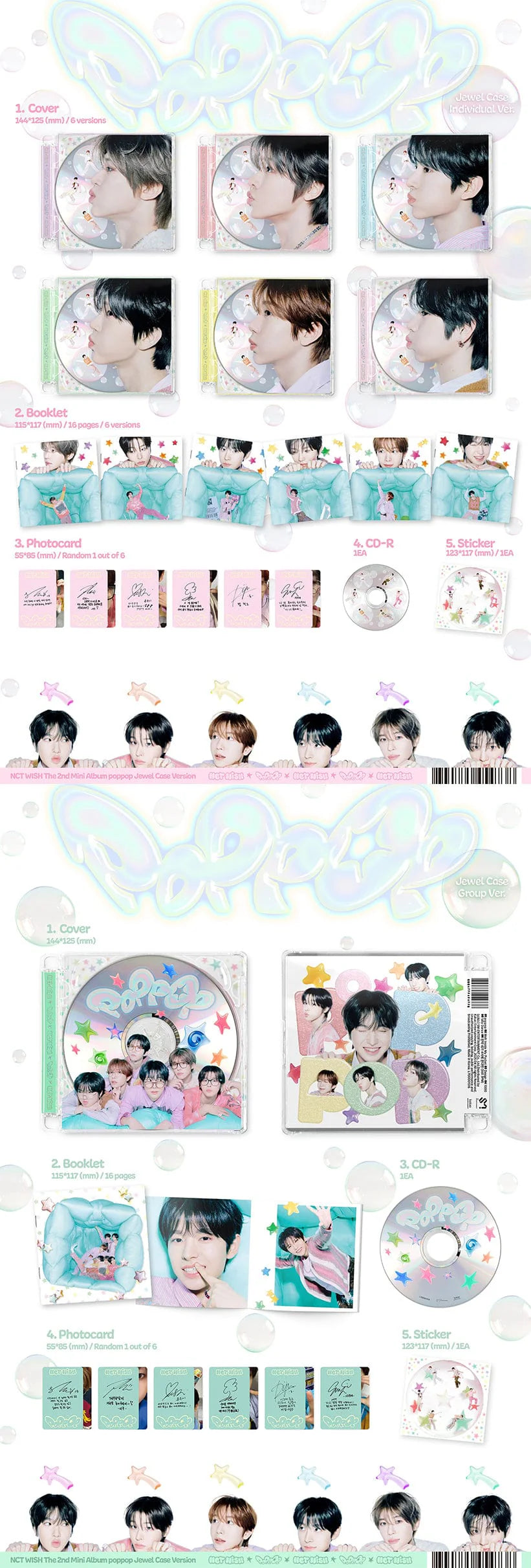 NCT WISH - poppop (Jewel Case Ver.) RANDOM