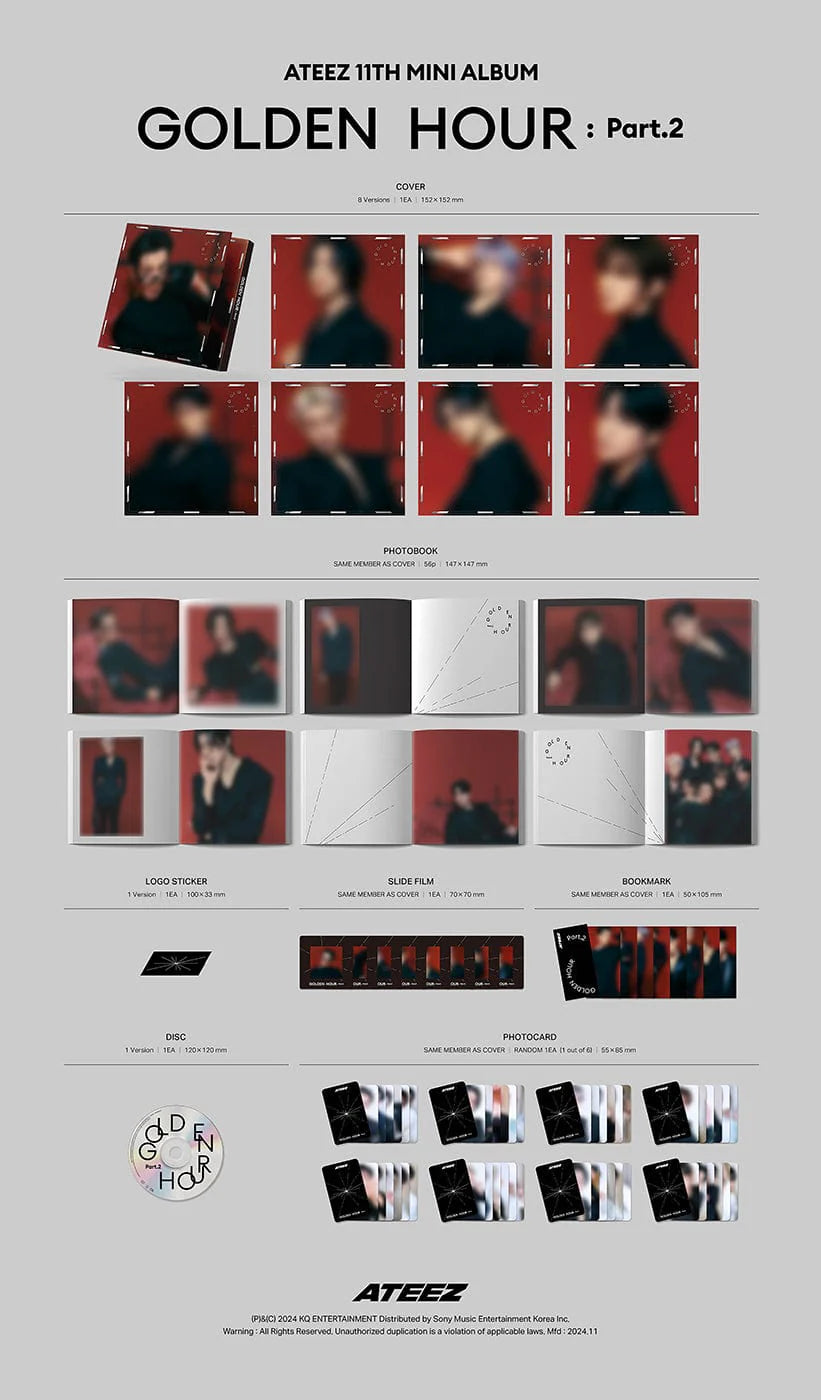 ATEEZ - 11TH EP 'GOLDEN HOUR : PART.2' (Digipack)