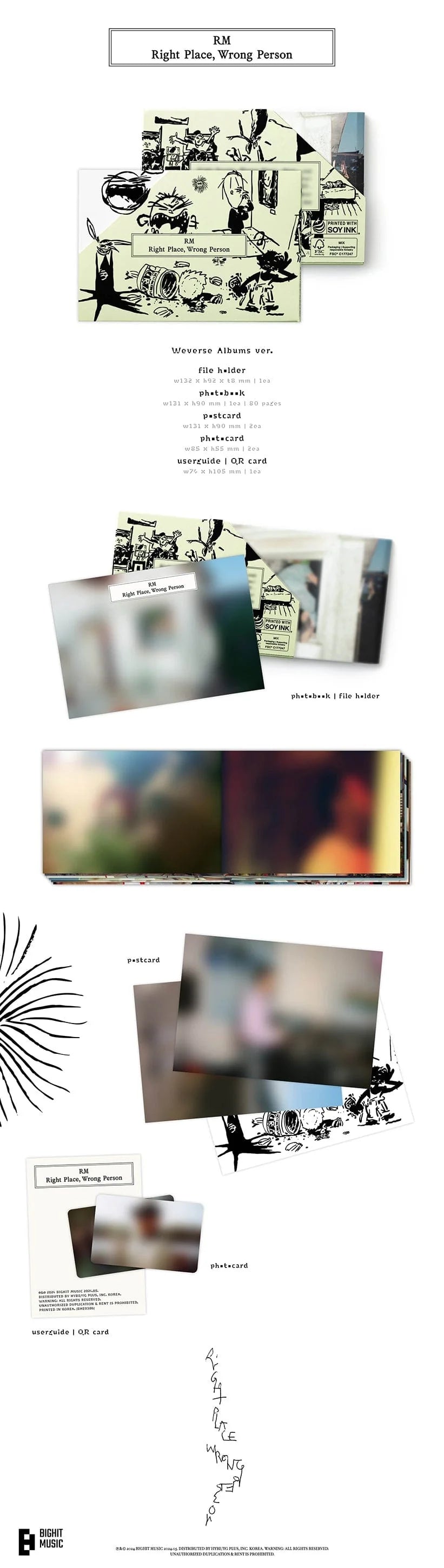 RM - Right Place, Wrong Person Weverse Album