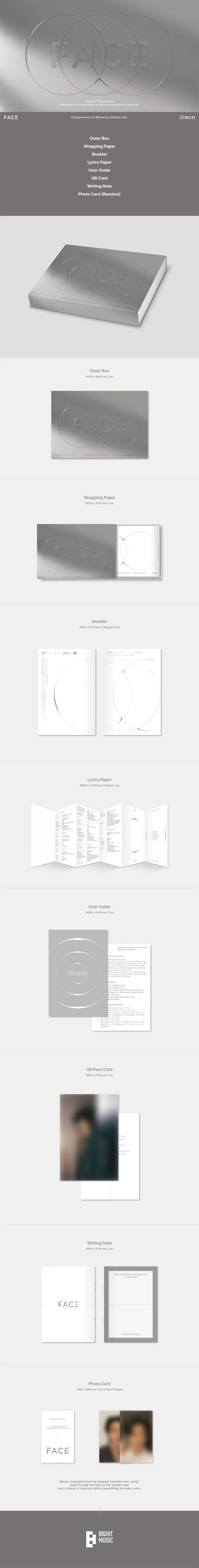 JIMIN - FACE (Albumi WEVERSE)